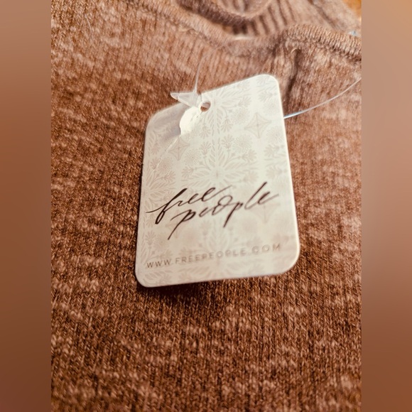 Free People NWOT Tula Sweater Midi Dress with Skinny Tie Straps sz XS - Picture 5 of 8